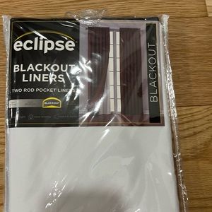 New eclipse blackout rod pocket liners 27x60 white